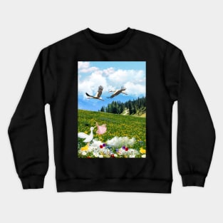 The power animal - white stork Crewneck Sweatshirt